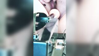 Long ass fuck by screwed machine