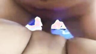 cougar has a wild orgasm while rides a penis with creamy vagina