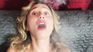 FILTHY TALK Vagina-ANAL MASTURBATION till ORGASM while SMOKING