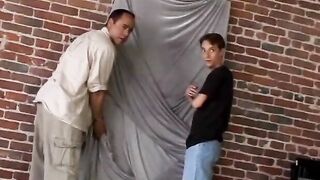 3 dudes take turns butt fucking and double penetrating