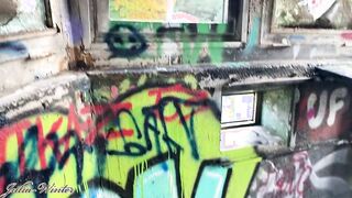 Hidden head at former guard post - Lostplace