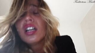 HARD SEX on the Table. Maelle GETS HARDFUCKED by a FAN