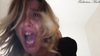 HARD SEX on the Table. Maelle GETS HARDFUCKED by a FAN