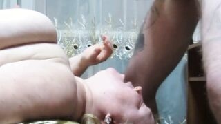 boned inside the mouth and cum between titties