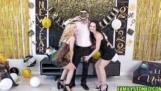 New Years Eve party with stepdaughters and their stepdady
