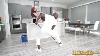 Red Head Ex-Wife Nova Sky Cuckolds Lazy Hubby With Huge Penis