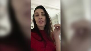 The bitch retired during the party to please the cunt