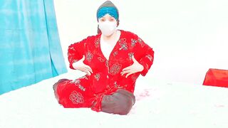 Chubby and Big Titted Arab Shows Breasts and Snatch
