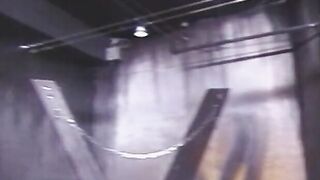 Domina into leather with huge jugs squeezes a guy’s nuts