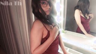 Fucking after a date into front of the mirror - Nila Th