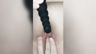 Close up dildo masturbation with Orgasm