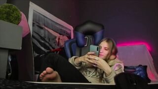 Bored 18 with playful toes