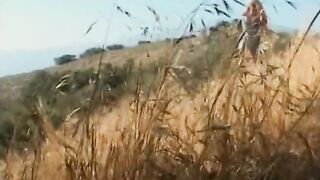 Blonde gets freaky when her asshole pumped with cock outside