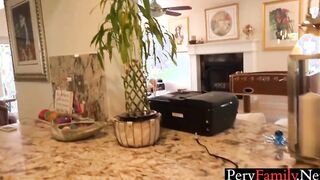 Blonde Step Daughter Kenzie Reeves Gets Boned By Daddy While Mommy