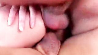 Dark-haired goddess takes rough penis up her tight pink pussy