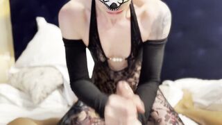 Blowing tasty!! come into her mouth