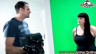 Ugly German Turkish housewife picked up for porn casting