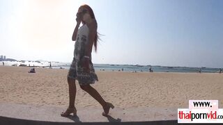 Amateur red haired Thai 18 Cherry nailed by a long penis