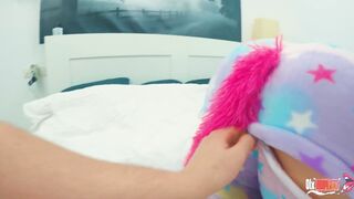 Sweet Long Booty Step Sister inside Unicorn Kigurumi Has Dig