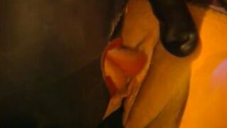 Blonde vixen inside rubber gets rough pounding inside a vehicle park
