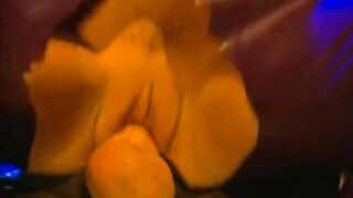 Blonde vixen inside rubber gets rough pounding inside a vehicle park