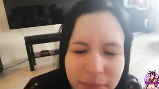 Pleased my Master with nuts deep Bj and eat his