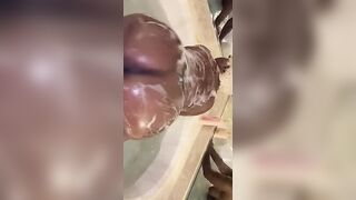LolaMonroe twerking into bubbles