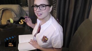 Blonde Homemade School bimbos Submits To Daddy - Gets Vitamin X