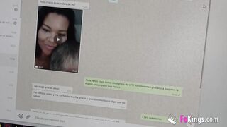 Daddy's found a NEW GF! An ENORMOUSLY jugs beauty for