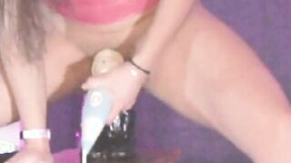 cumming on the cyclops, big sex toy insertion