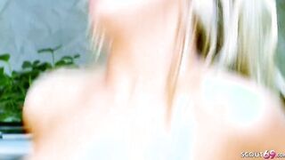 SMALL BLONDE BIMBOS SEDUCED TO BANGED! BY MATURE DUDE AT JOB INTERVIEW