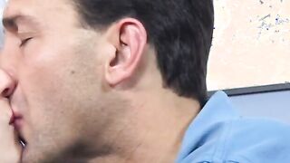 milf uses her mouth to satisfy this vulgar bro