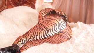 submissive gagged bondaged woman - blonde milf inside spandex