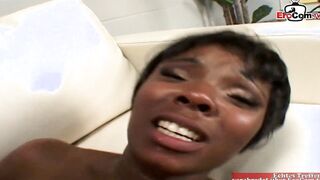 Ebony african bimbo with long natural titties pick up at