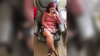 LilGiantess's Boss Peeks at Her Legs