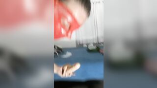 Sensual bitch having fun nice with my vibrator inside bed
