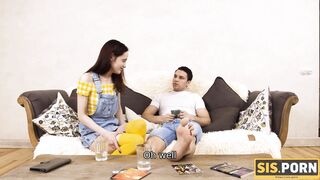 SISPORN. Bro wins bet against stepsister and can finally drill