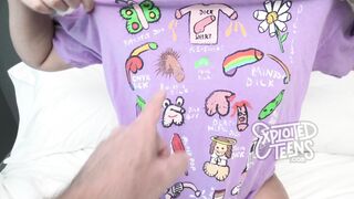 This teen with a booty sucks cock and licks ass