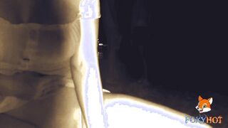 Flashing on the beach at night exhibitionism