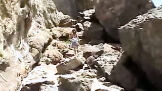 Outdoorsy 18 year old fingering her cunt solo