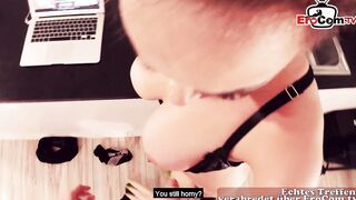 Curvy dark haired german Mom inside nylons during a point of view nailed