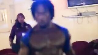 Freak Blows Male Dancer