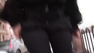 Stepbrother decides to taste his stepsister's tight butt