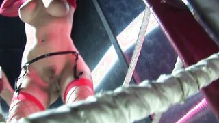 Angel Dark and Natali D'angelo got plowed by boxers inside
