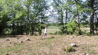 Mature hunter fucks teens chick into the forest
