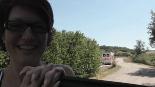 Outdoors Deep Throat, Fucking and Creampie with Popp Sylvie