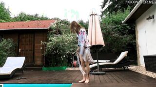 Small slim slim Goddess Hot Hermione Ganger underwater