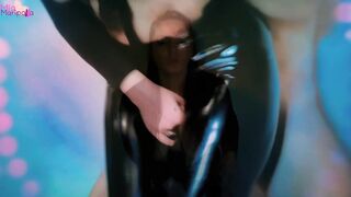 Bombshell Belly Dancing Disco Thigh Job into Pvc Leggings Makes