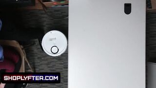 Shoplyfter - Shoplifting 19 Year Old Skank Gets Banged Inside Front Of Her Stepmom Into The Security Office