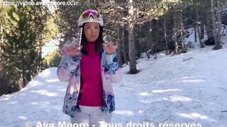 Ava Moore - Skiers catch me dildoing my booty -